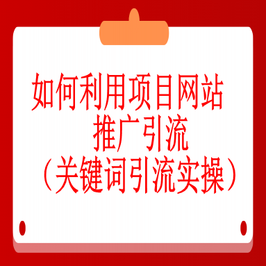 如何利用项目网站推广引流(关键词引流实操)